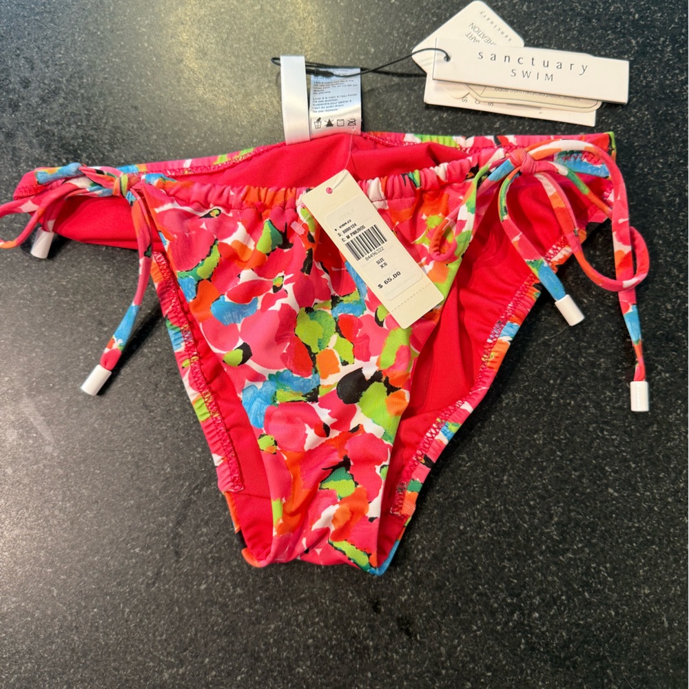 Anthropology by Sanctuary Multicolor Floral Bikini Top Size XS